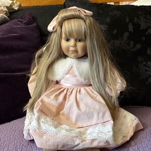 Viola by Zapf creations. Made in Germany.    Adorable Pink Doll with Lace Dress